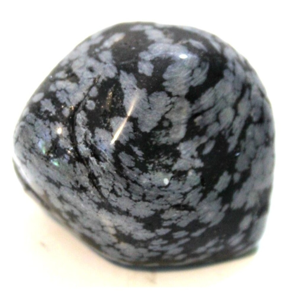 Natural Utah Black Obsidian Snowflake Flame Quartz Raw Healing Crystal Rock 2"